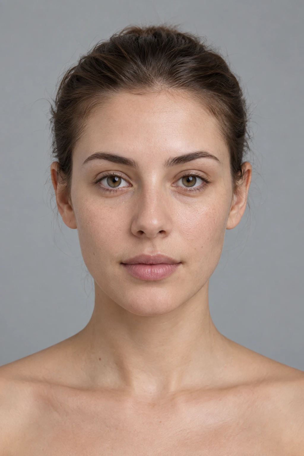 Before: Synthetic sample model · no personal photo
